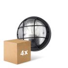 Mehrfachpackung 4x D'Lite Wandleuchte Ecco Schwarz Rund | IP54 - Geeignet für 1x E27