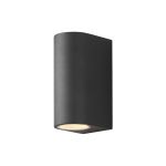 D'Lite Vossem Applique Murale Aluminium Noir Up & Down | Convient Pour 2x GU10